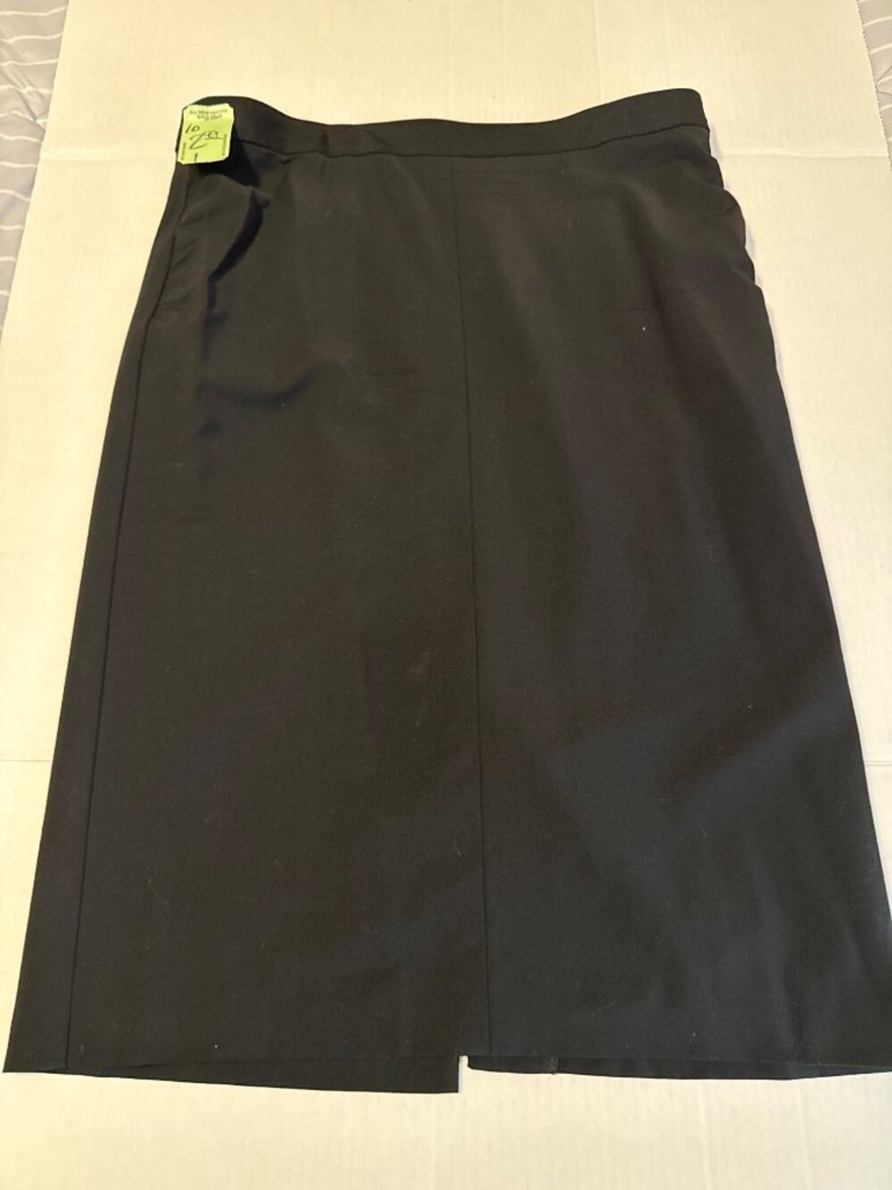 Women's Pencil Black Skirt Short Solid Office Professional Sz 10